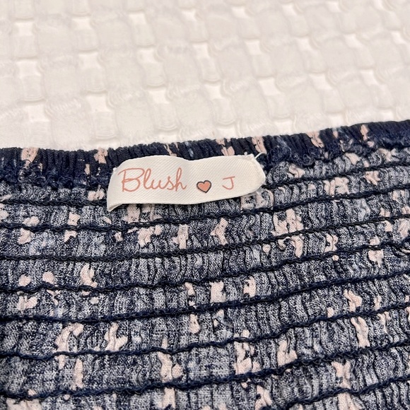 Flattering Cute Navy Blue with Floral Print and Spaghetti Adjustable Straps - Picture 8 of 8